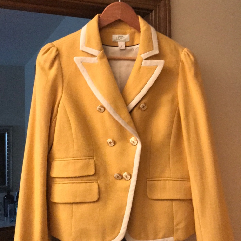 Loft Blazer. Yellow and Cream.